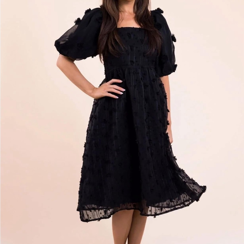Elegant Black Midi Dress